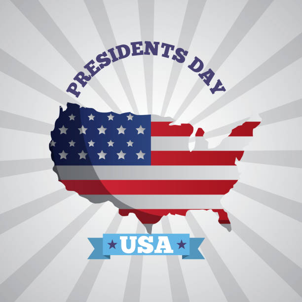 istock happy presidents day celebration poster with usa flag in map 1206461233