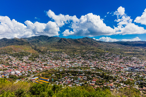 skyline cityscape of Matagalpa  in Nicaragua