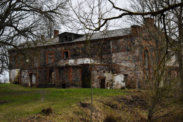 istock Beautiful old house in Latvia, ezere 1206465997