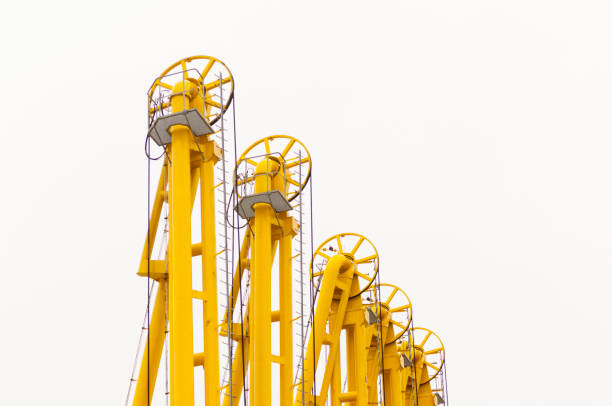 Oil terminal in the seaport.