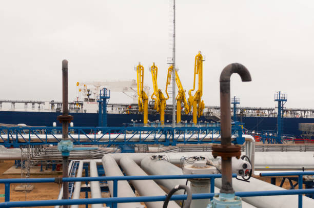istock Oil terminal in the seaport. 1206478962