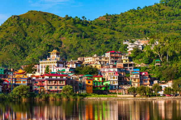 Rewalsar buddhist town near Mandi, India Rewalsar or Tso Pema is a small town, lake and buddhist pilgrimage place near Mandi, Himachal Pradesh state in India himachal pradesh photos stock pictures, royalty-free photos & images