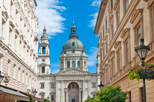 View to St. Stephen basilica in Budapest, Hungary