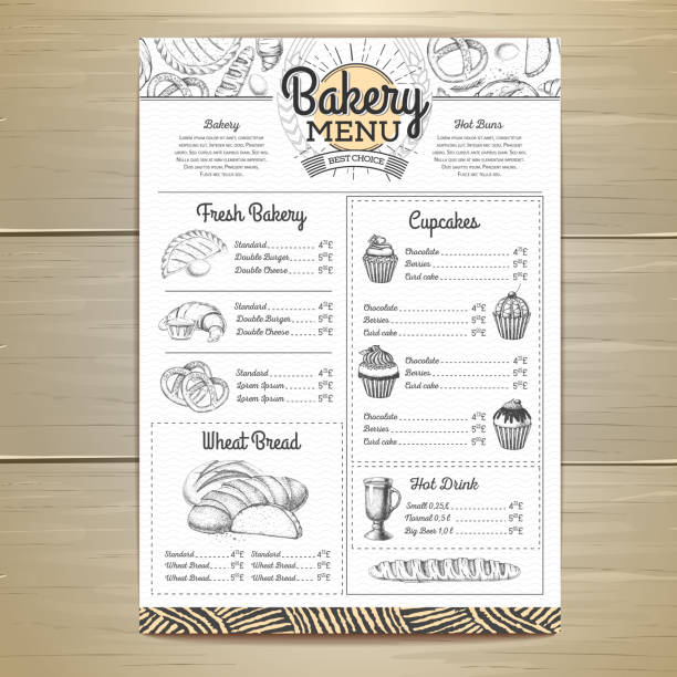 Menu. Example Bread 120+ Egg Rye Bread Stock Illustrations, Royalty-Free Vector Graphics ...