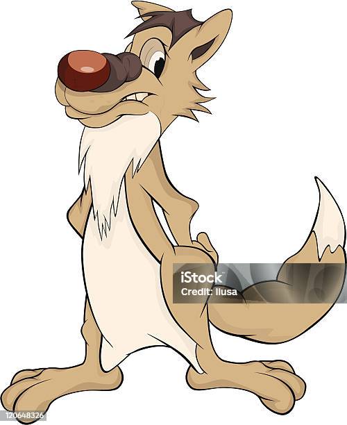 Young Coyote Cartoon Stock Illustration - Download Image Now - Animal, Animals In The Wild, Canine - Animal