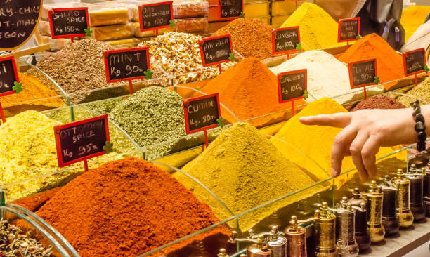 istock Heep of spices in the turkish spice bazaar 1206484970