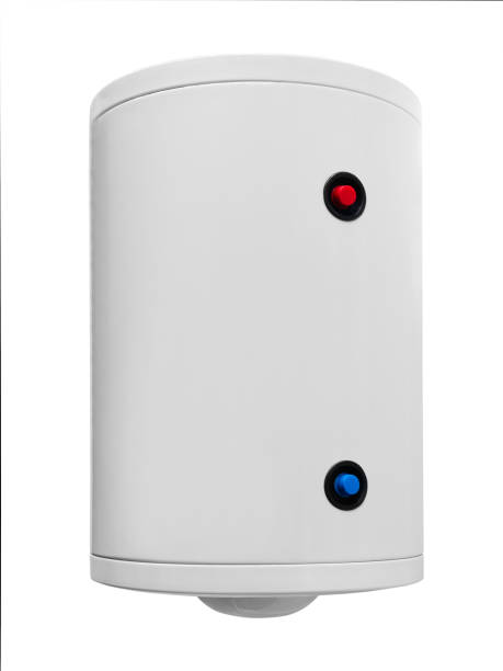 istock Modern automatic water heater boiler isolated on a white background 1206485749