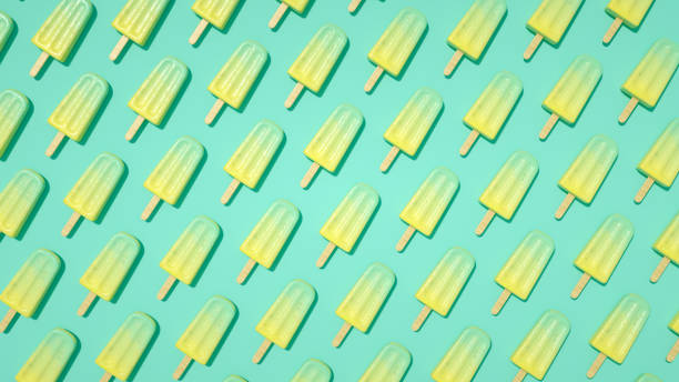 istock Ice cream stick, Popsicle, Minimal summer concept. 1206494053