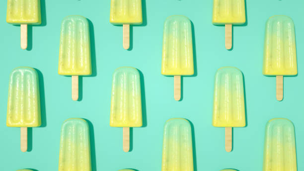 istock Ice cream stick, Popsicle, Minimal summer concept. 1206495044