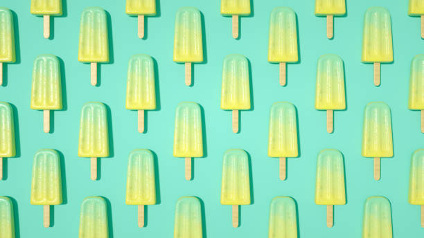 istock Ice cream stick, Popsicle, Minimal summer concept. 1206495140