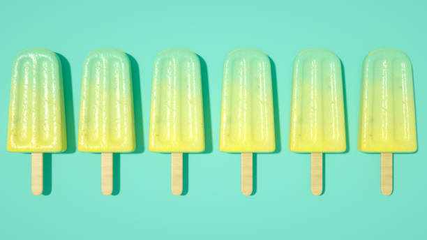 istock Ice cream stick, Popsicle, Minimal summer concept. 1206495226