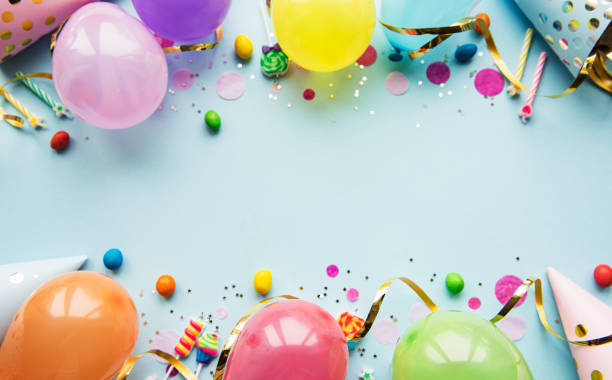 istock Happy birthday or party background 1206495235