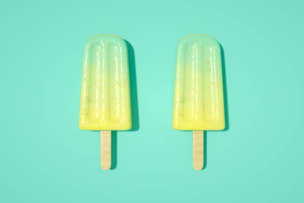 istock Ice cream stick, Popsicle, Minimal summer concept. 1206495380