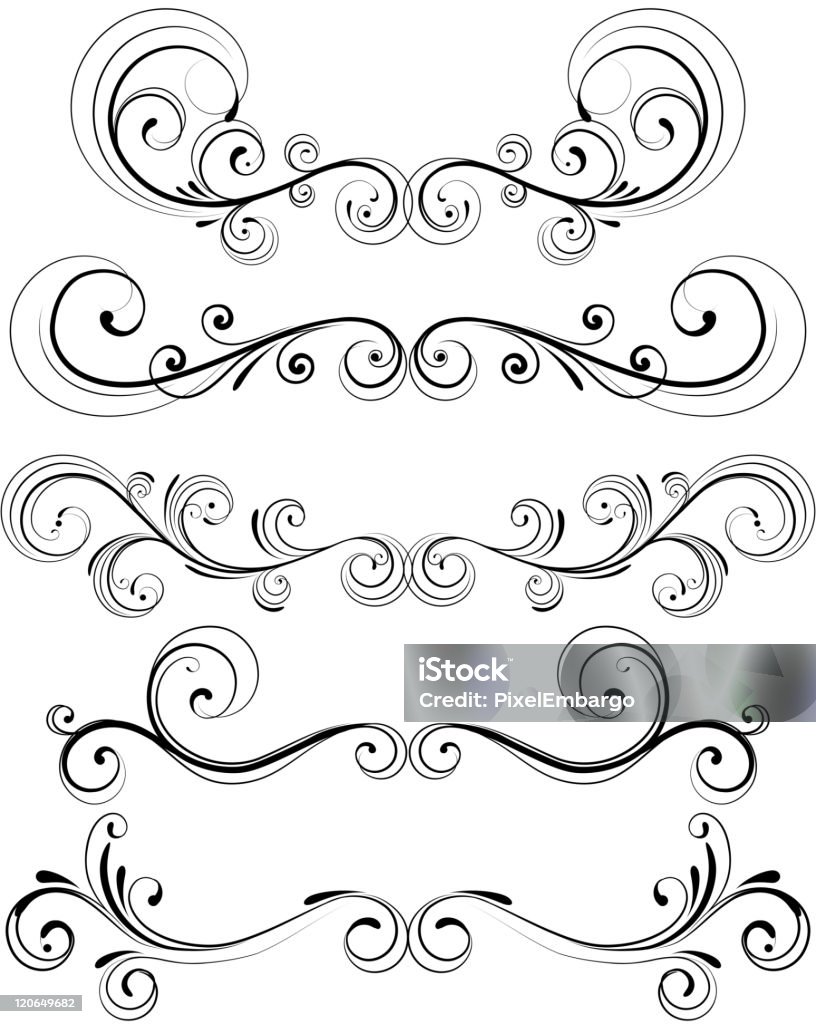 floral éléments - clipart vectoriel de Abstrait libre de droits