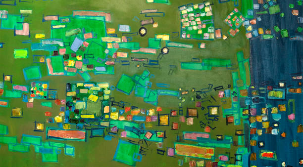 istock Oil painting, abstract drawing, handmade 1206501571