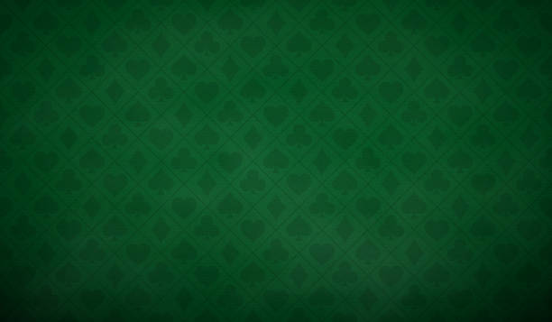 Poker table background in green color Poker table background in green color. Vector illustration. hearts playing card illustrations stock illustrations