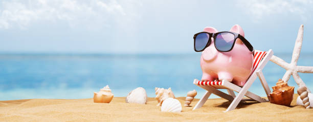 istock Piggy Bank With Deckchair 1206507457
