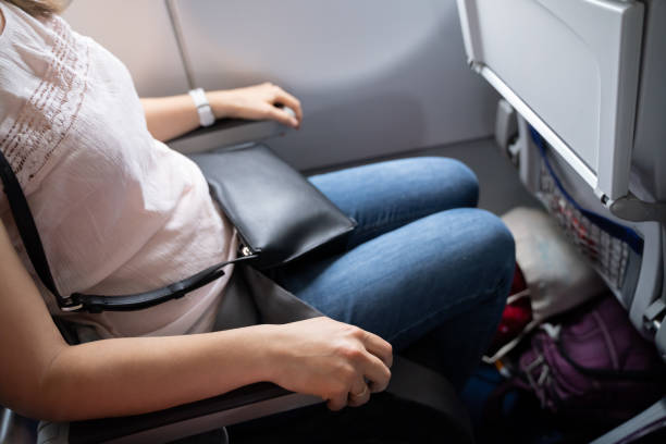 istock Nervous Woman Holding Armrests Tight 1206509384