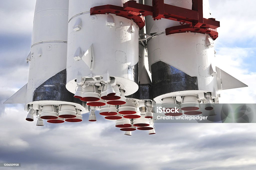 Space rocket at launch Space Shuttle Stock Photo