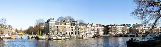 istock Panoramic view from the city Amsterdam in Netherlands 120651842