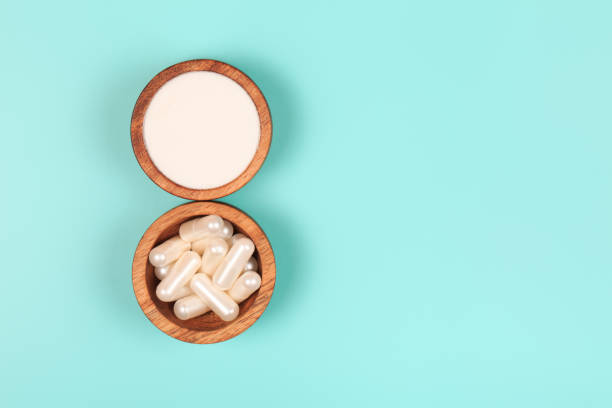 istock Collagen in capsules and in powder 1206531769