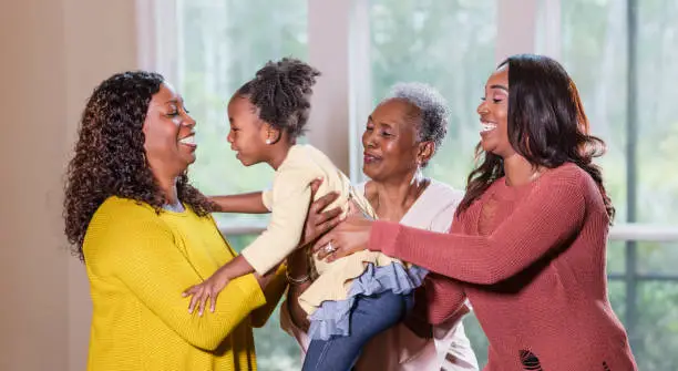 Photo of Four generation African-American family