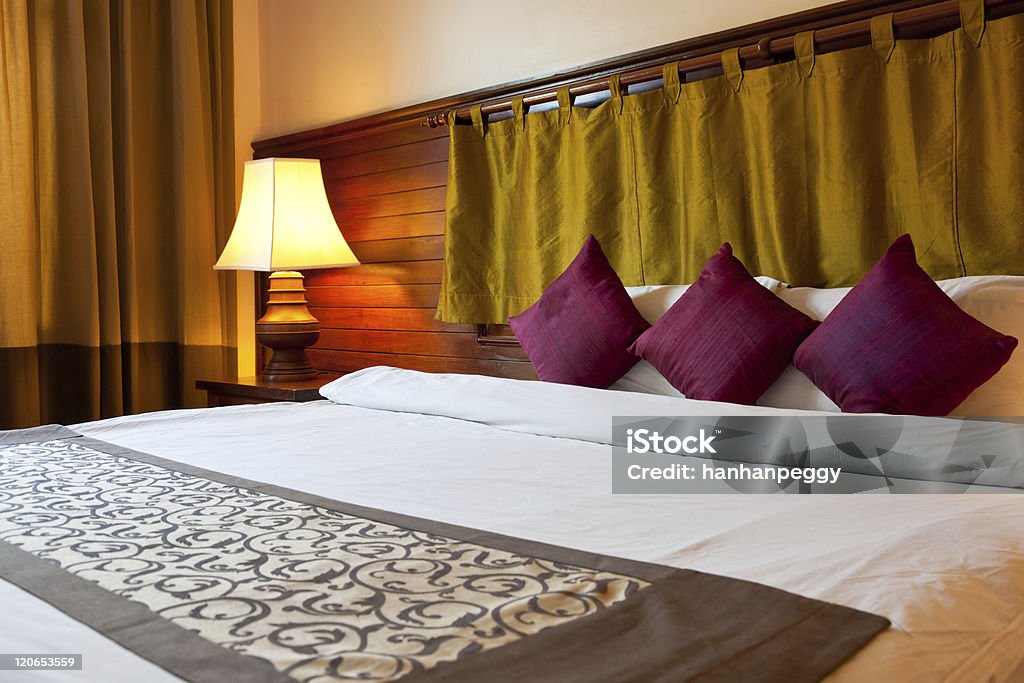 hotel Quarto de Dormir - Royalty-free Interiores em Exposição Foto de stock