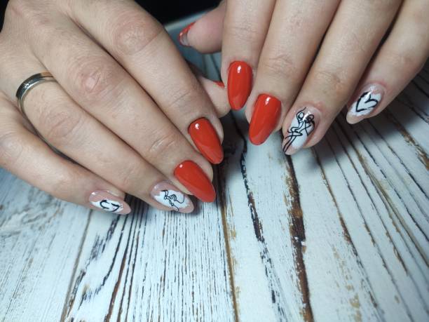 istock Nail Polish. Art Manicure. Modern style blue Nail Polish. 1206537103