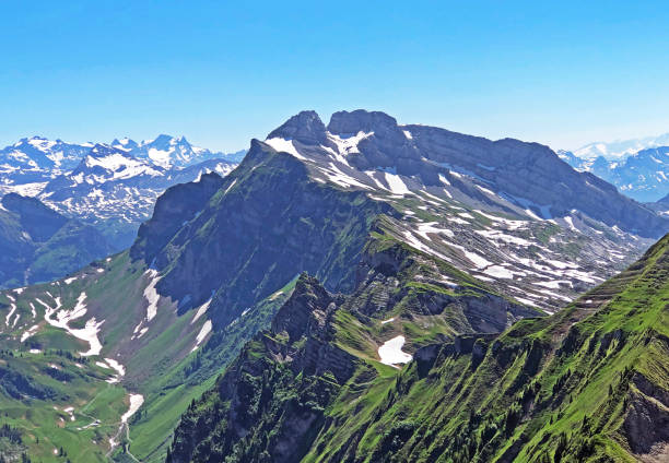 istock Impressive panoramas from the peaks situated between the Alpine valleys Oberseetal and Wagital (Waegital or Wägital), Innerthal - Canton of Schwyz, Switzerland 1206549729