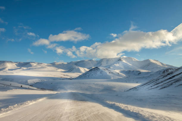 dempster highway, nwt - inuvik imagens e fotografias de stock