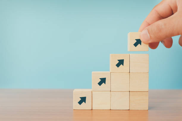 istock Ladder career path for business growth success process 1206566467