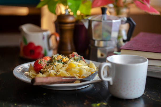 homemade vegetable cheese conchiglie