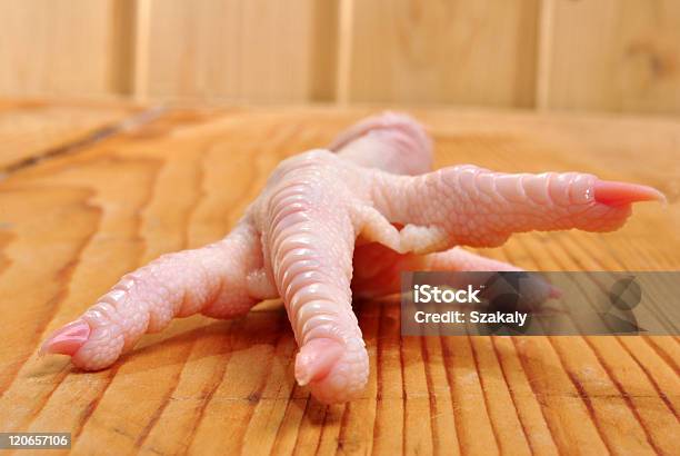 Foto de Frango Um Pé Em Uma Tábua De Madeira e mais fotos de stock de Animal - Animal, Carne, Cartilagem