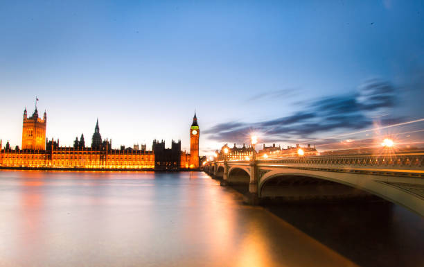 longa exposição de grande ben em hight - london england financial district england long exposure - fotografias e filmes do acervo