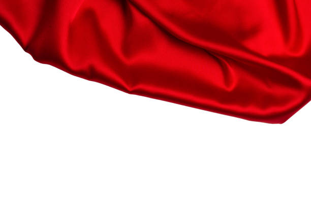 istock Red silk or satin luxury fabric texture can use as abstract background. 1206578181