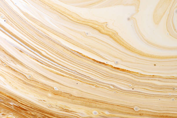 Close up abstract caramel shapes