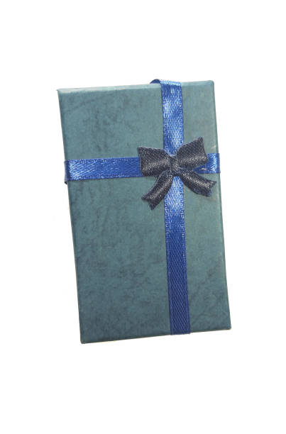 istock Blue gift. Color photo on a white background 1206582889