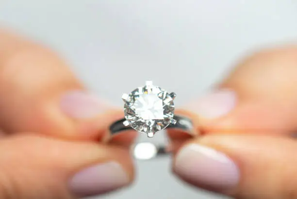 Photo of Woman Holding A Diamond Ring