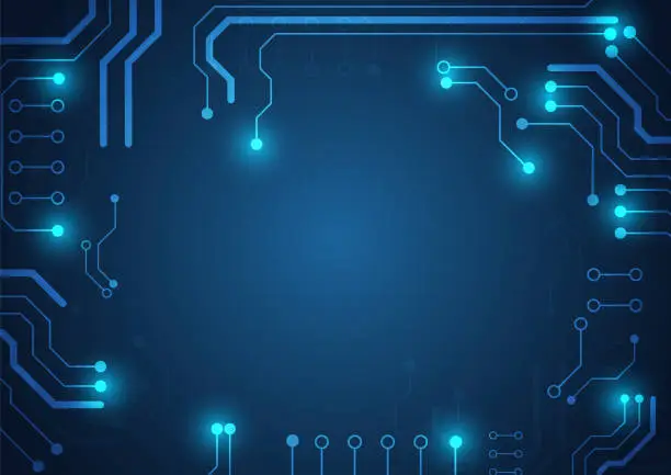 Vector illustration of Circuit board technology background