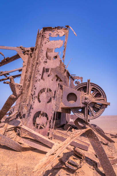 istock Abandoned oil rig in the Skeleton Coast in Namibia. 1206593670