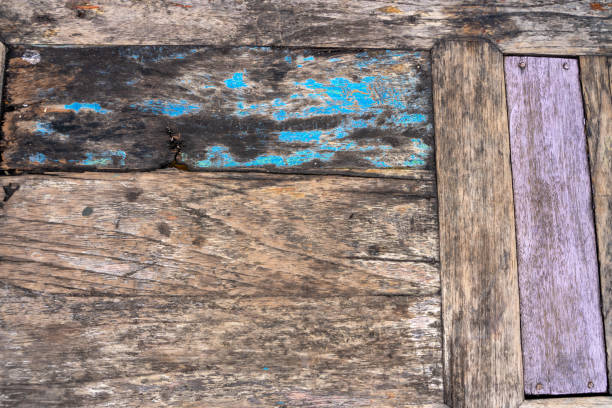 istock Old wood with paint residue 1206593897