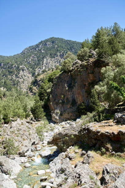 istock Samaria Gorge hiking path on island of Crete, Greece 1206596918