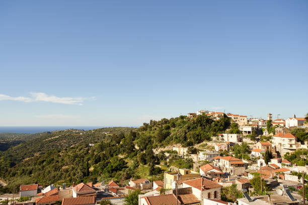 istock Southern crete village panorama, Greece 1206597116