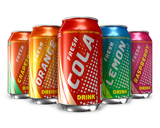 Different varieties of soda drinks See also: drink can photos stock pictures, royalty-free photos & images