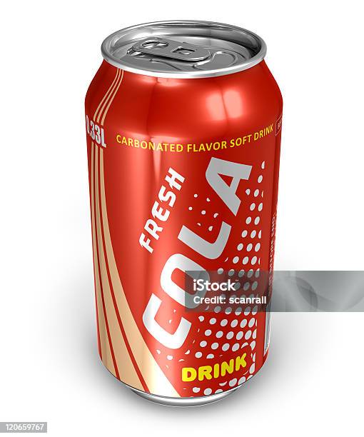 Cola Drink In Metal Can Stock Photo - Download Image Now - Can, Cola, Soda