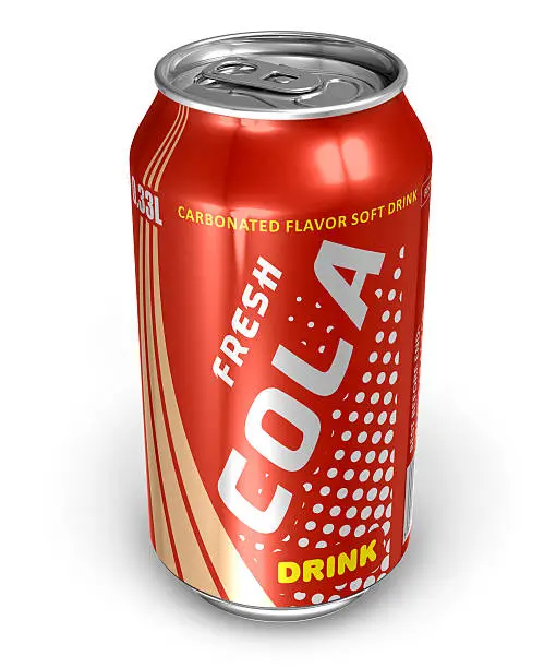 Photo of Cola drink in metal can