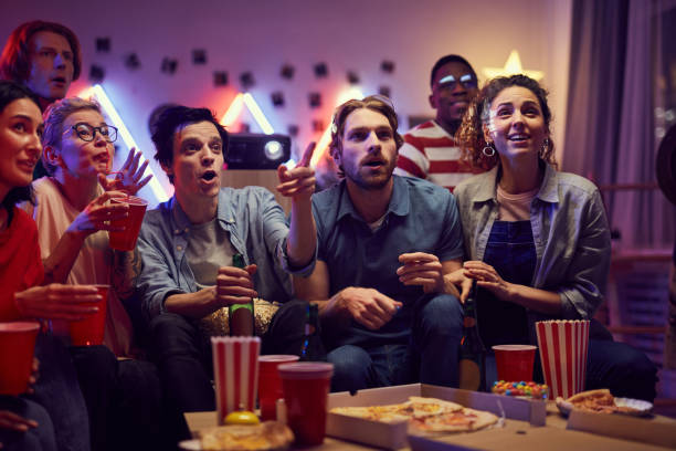 People watching a movie