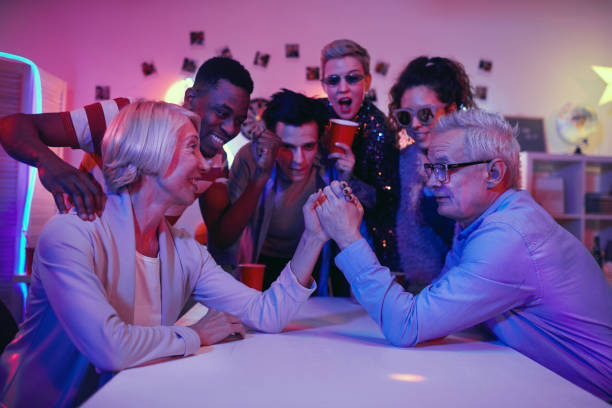 istock People rivaling at the party 1206600950