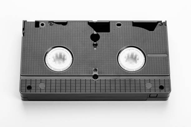 istock VHS old classic videotape on white background. 1206601913