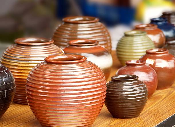 Handmade Pottery stock photo